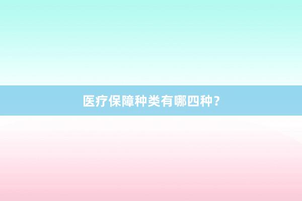 医疗保障种类有哪四种？